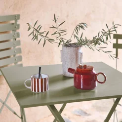 Set tavolo da giardino pieghevole in acciaio con 2 sedie, 70cm