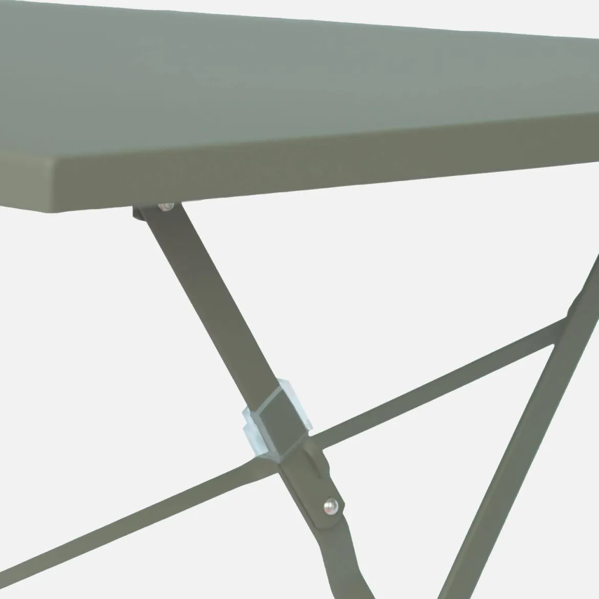 Set tavolo da giardino pieghevole in acciaio con 4 sedie, 110cm