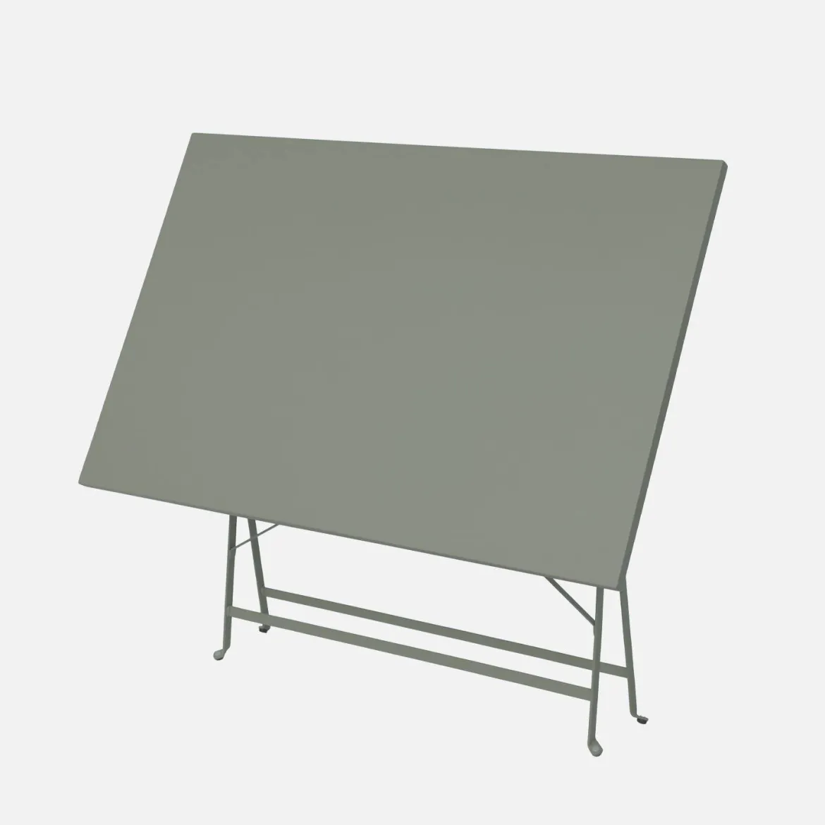 Set tavolo da giardino pieghevole in acciaio con 4 sedie, 110cm