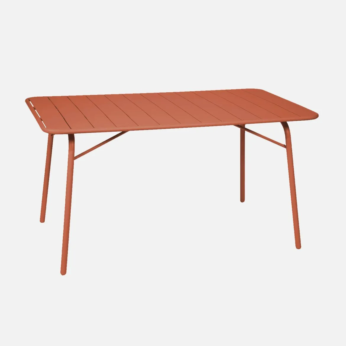 Set tavolo da giardino pieghevole in metallo con 6 sedie