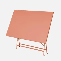 Set tavolo da giardino pieghevole in acciaio con 4 sedie, 110cm