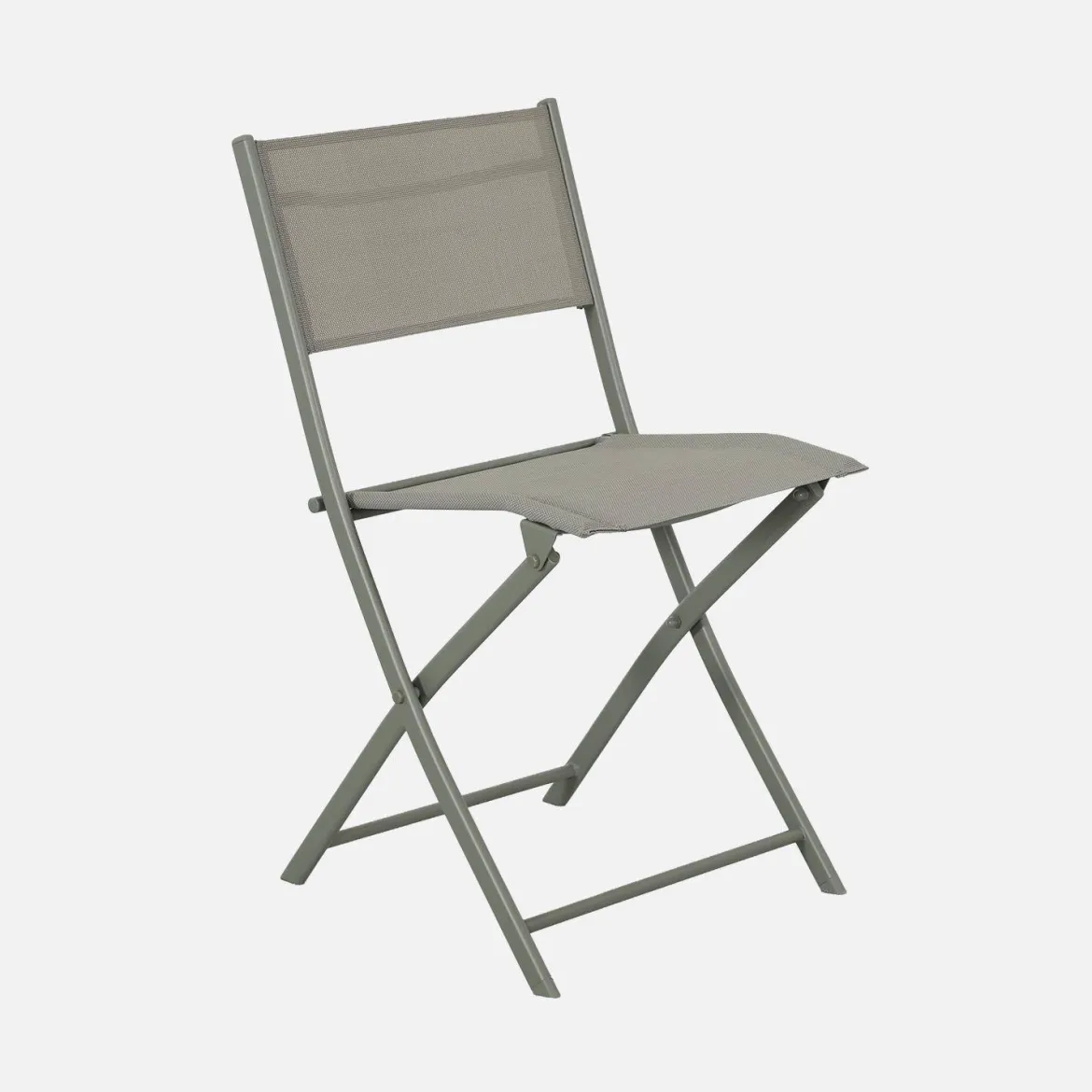 Set tavolo da giardino pieghevole in acciaio con 4 sedie