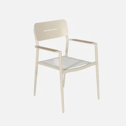Set tavolo da giardino rotondo in alluminio e vetro con 6 sedie