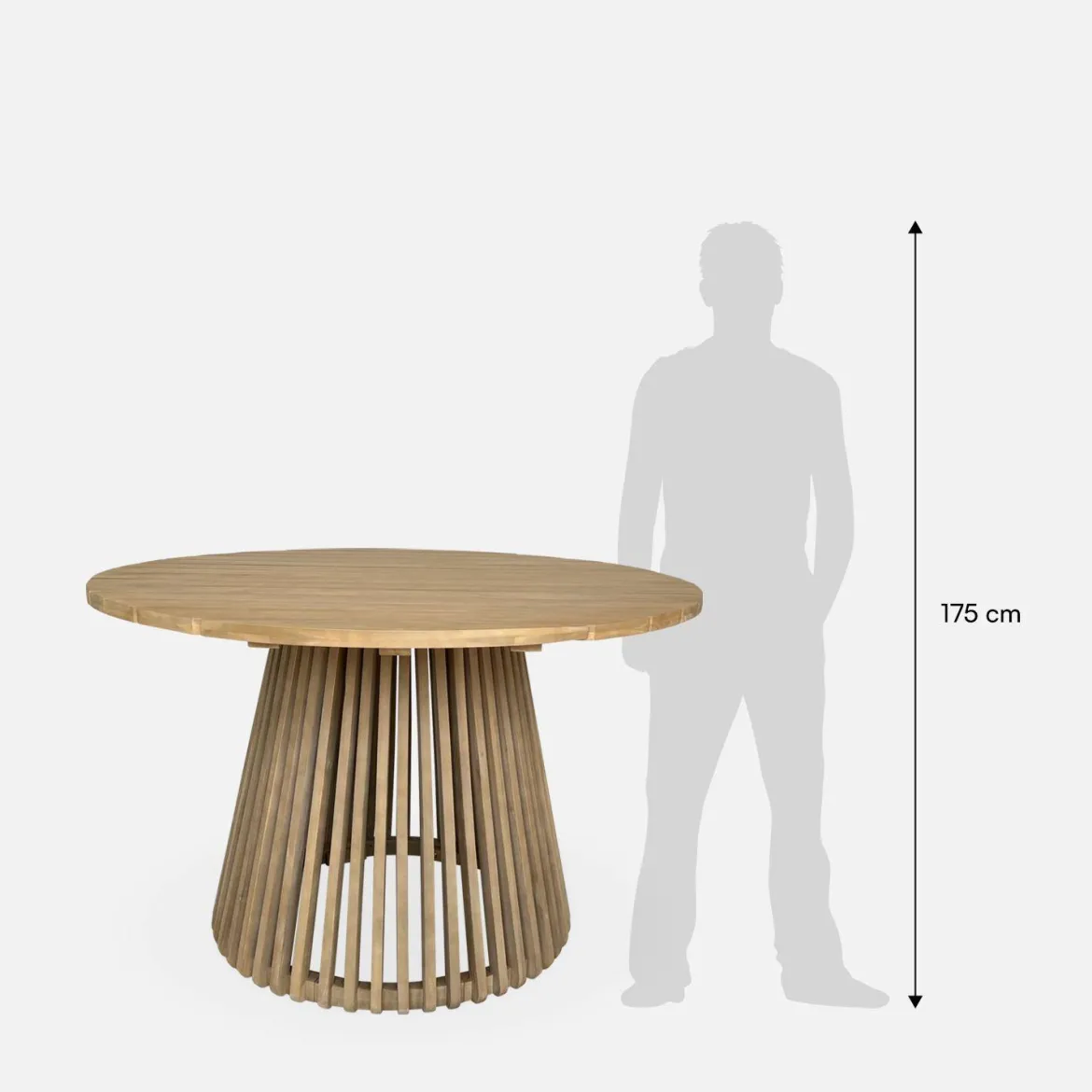 Set tavolo da pranzo per interni ed esterni in legno con 4 sedie