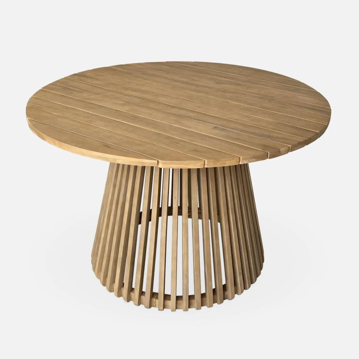 Set tavolo da pranzo per interni ed esterni in legno con 4 sedie