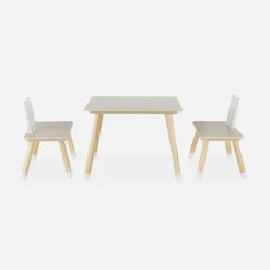 Set tavolo e 2 sedie per bambini