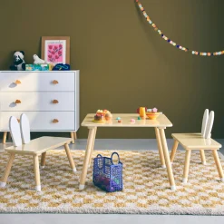 Set tavolo e 2 sedie per bambini