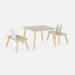 Set tavolo e 2 sedie per bambini