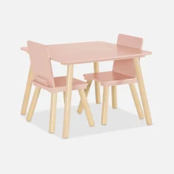 Set tavolo e 2 sedie per bambini