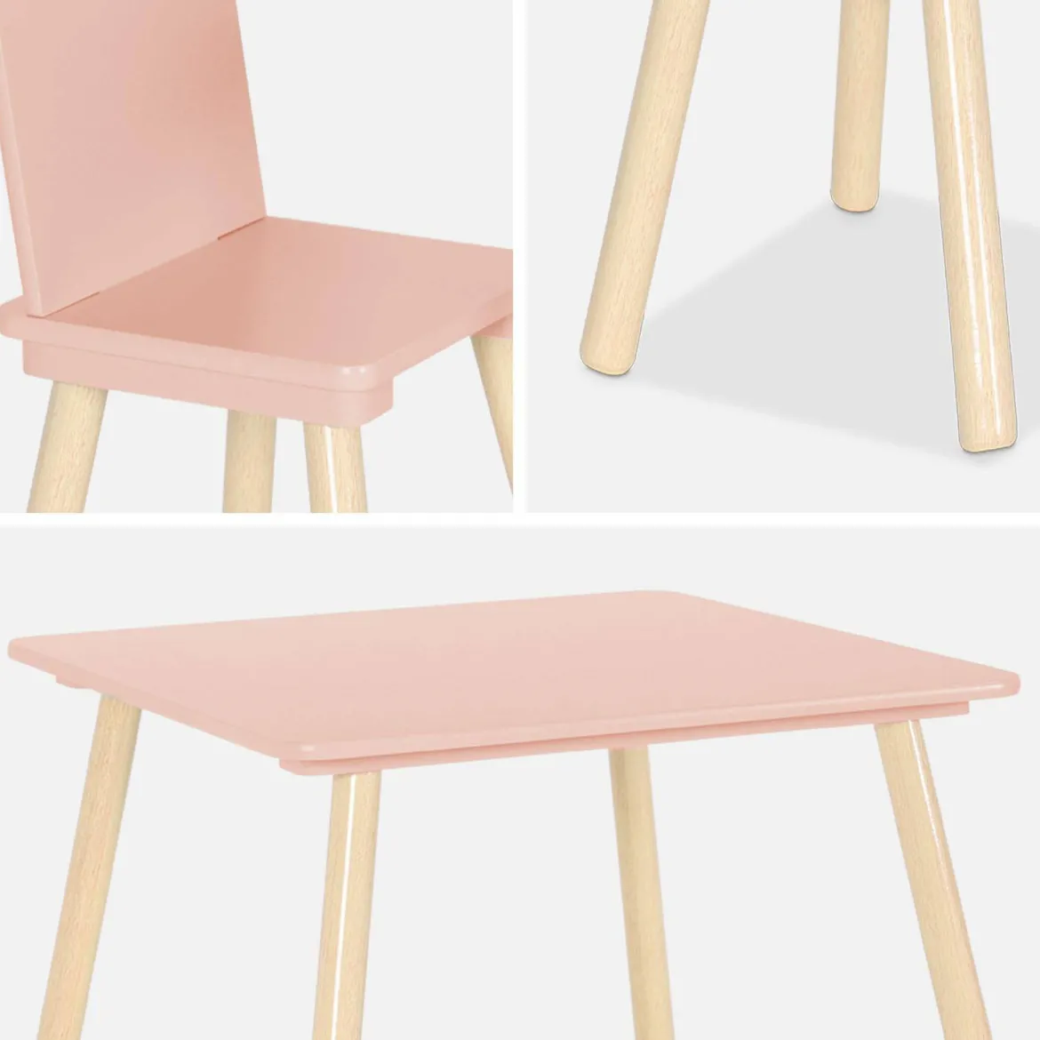 Set tavolo e 2 sedie per bambini