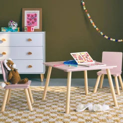 Set tavolo e 2 sedie per bambini