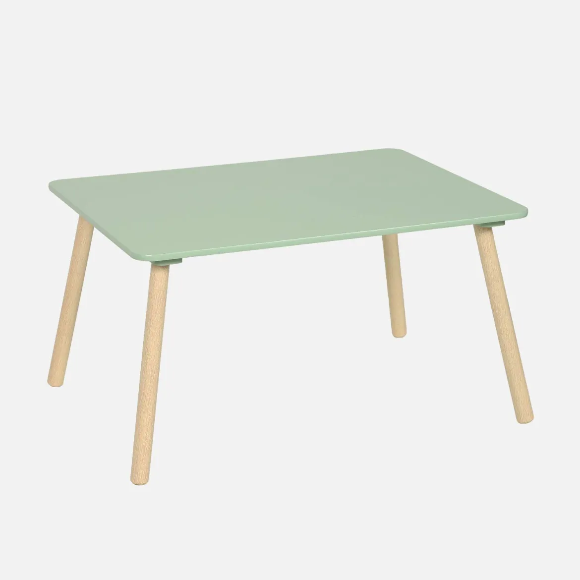 Set tavolo rettangolare per bambini in legno di pino con 4 sedie