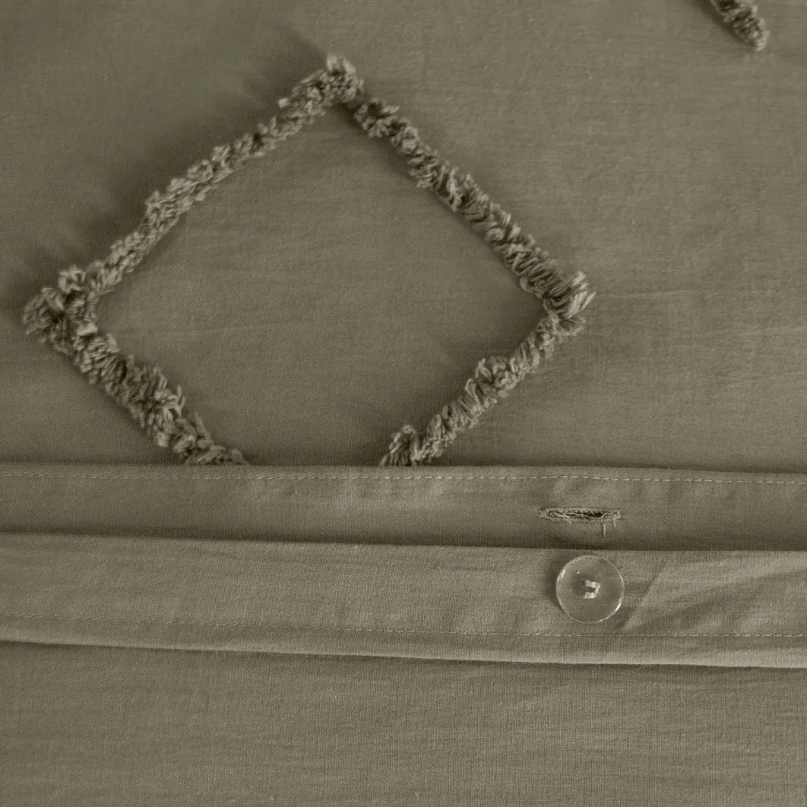 Set biancheria da letto in cotone verde, 2 posti