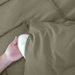 Set biancheria da letto in cotone verde, 2 posti