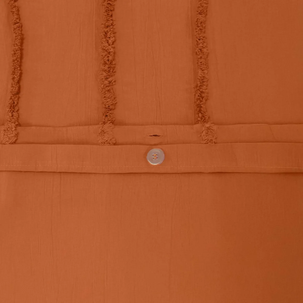 Set biancheria da letto in cotone terracotta, 2 posti