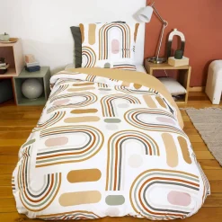 Set biancheria da letto reversibile arancione