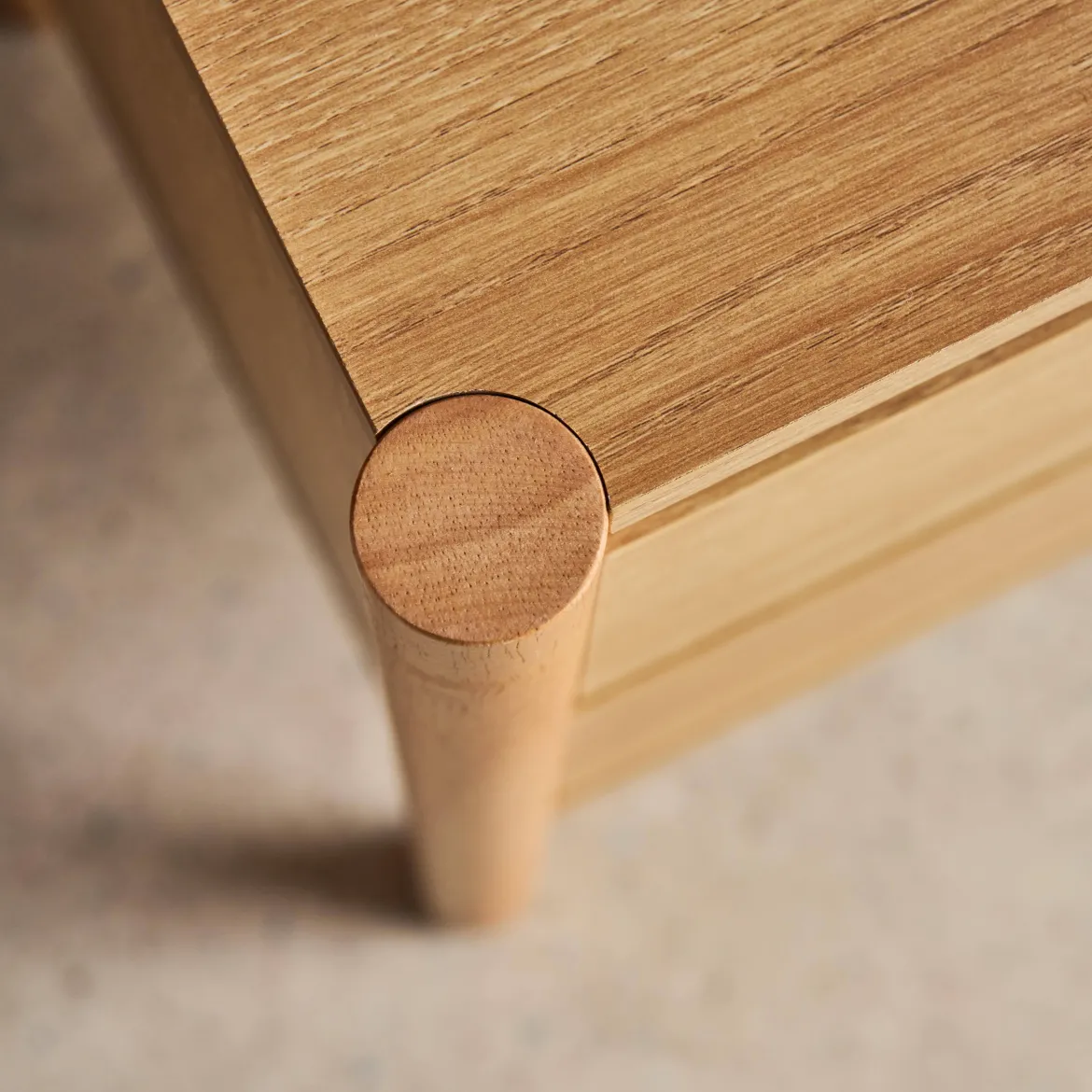 Set 2 comodini decoro legno 2 cassetti