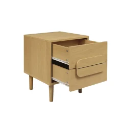Set 2 comodini vintage effetto legno 2 cassetti