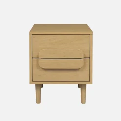 Set 2 comodini vintage effetto legno 2 cassetti