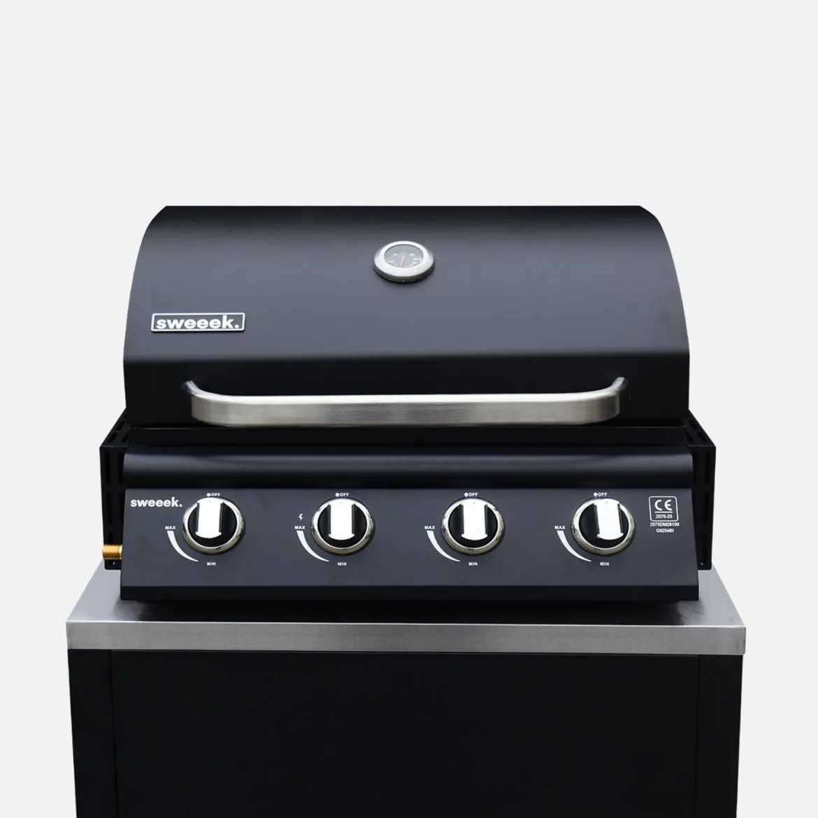Set di 7 moduli da cucina con barbecue + copertura