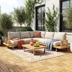 Set di piastrelle per decking in legno, 30x30cm