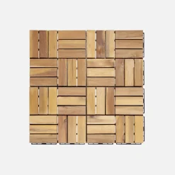 Set di piastrelle per patio in legno, 30x30cm