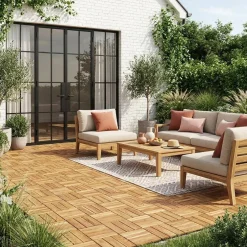 Set di piastrelle per patio in legno, 30x30cm
