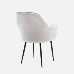 Set di 4 poltrone in velluto con gambe in metallo