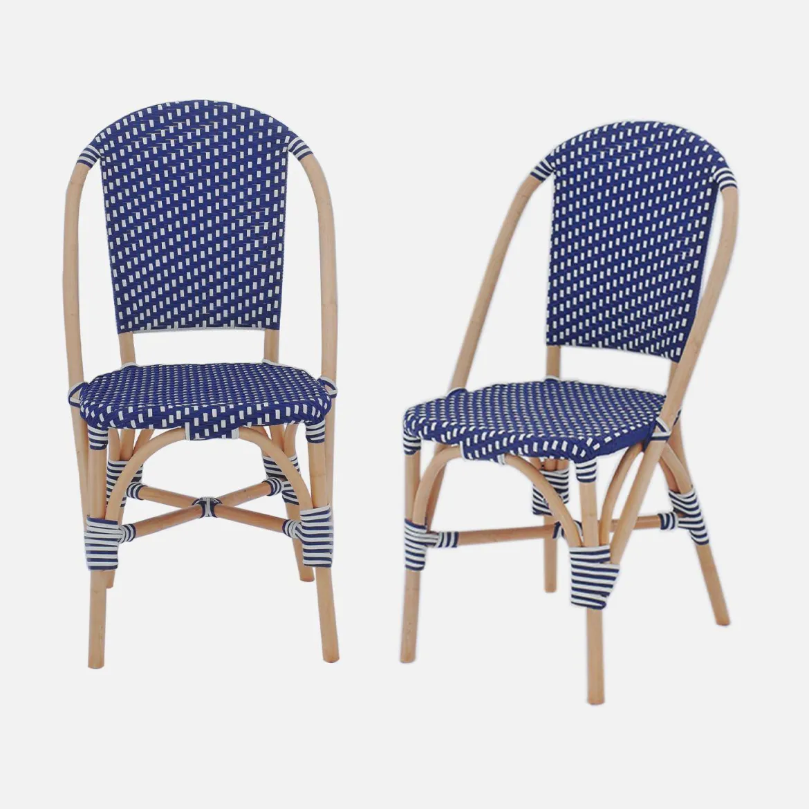 Set di 2 sedie bistrot in rattan e polyrattan