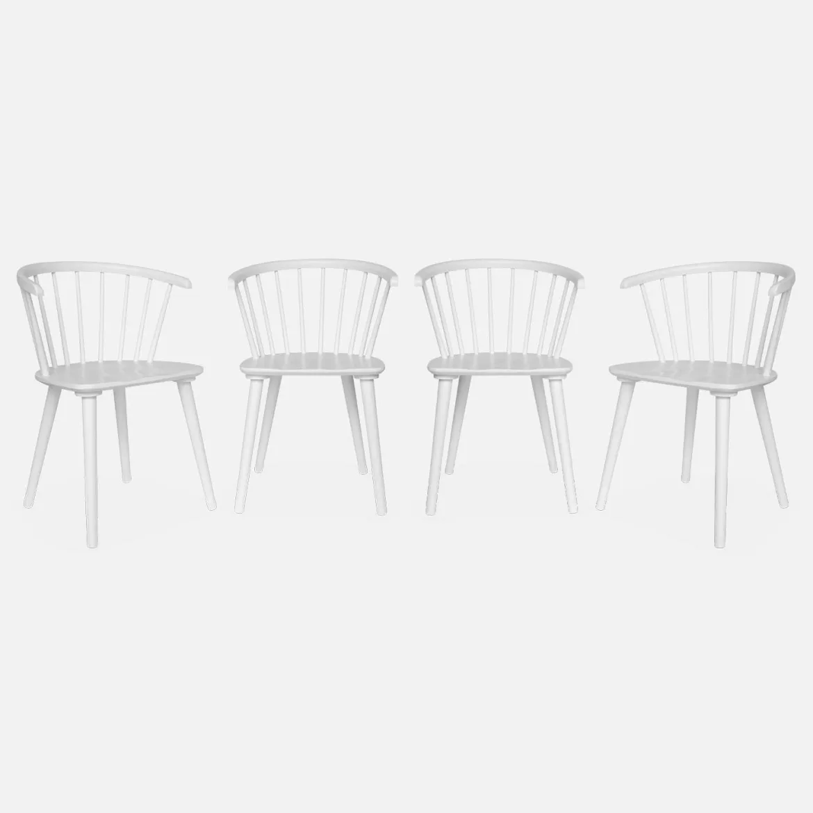 Set di 4 sedie in legno