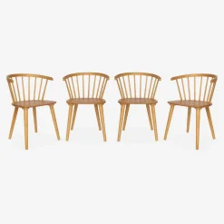 Set di 4 sedie in legno