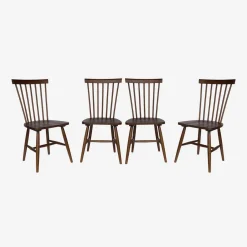 Set di 4 sedie in legno di hevea
