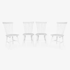 Set di 4 sedie in legno di hevea