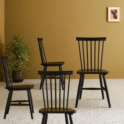 Set di 4 sedie in legno di hevea