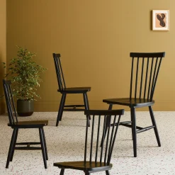 Set di 4 sedie in legno di hevea