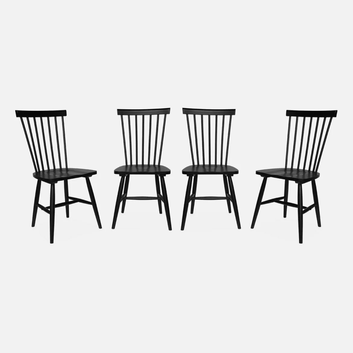 Set di 4 sedie in legno di hevea