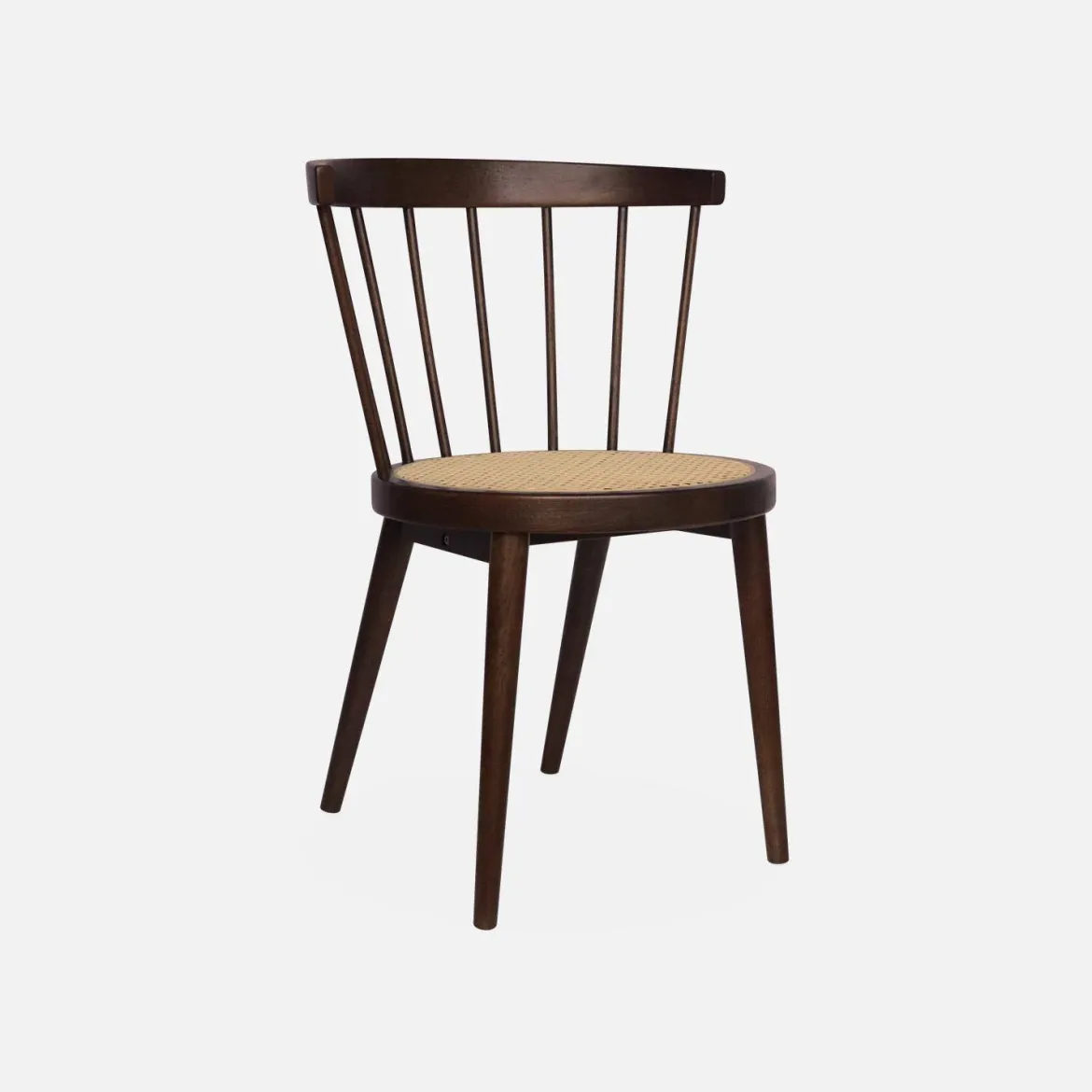 Set di 4 sedie in legno e paglia