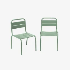Set di 2 sedie in metallo per bambini