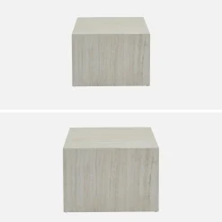 Set di 2 tavolini quadrati con effetto marmo