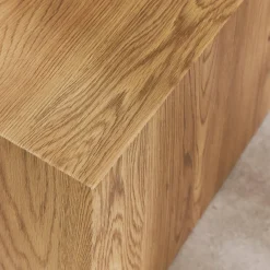 Set di 2 tavolini quadrati effetto frassino