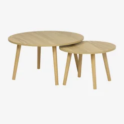 Set di 2 tavolini rotondi