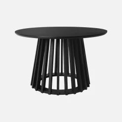 Set di 2 tavolini rotondi effetto legno, 40cm e 60cm
