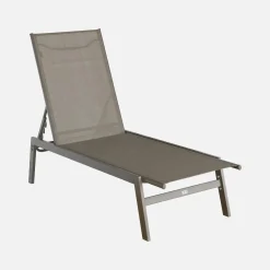 Set 2 lettini prendisole in acciaio multiposizione