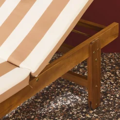 Set 2 lettini prendisole in legno multiposizione