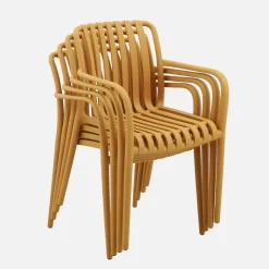 Set 4 poltrone da giardino in plastica