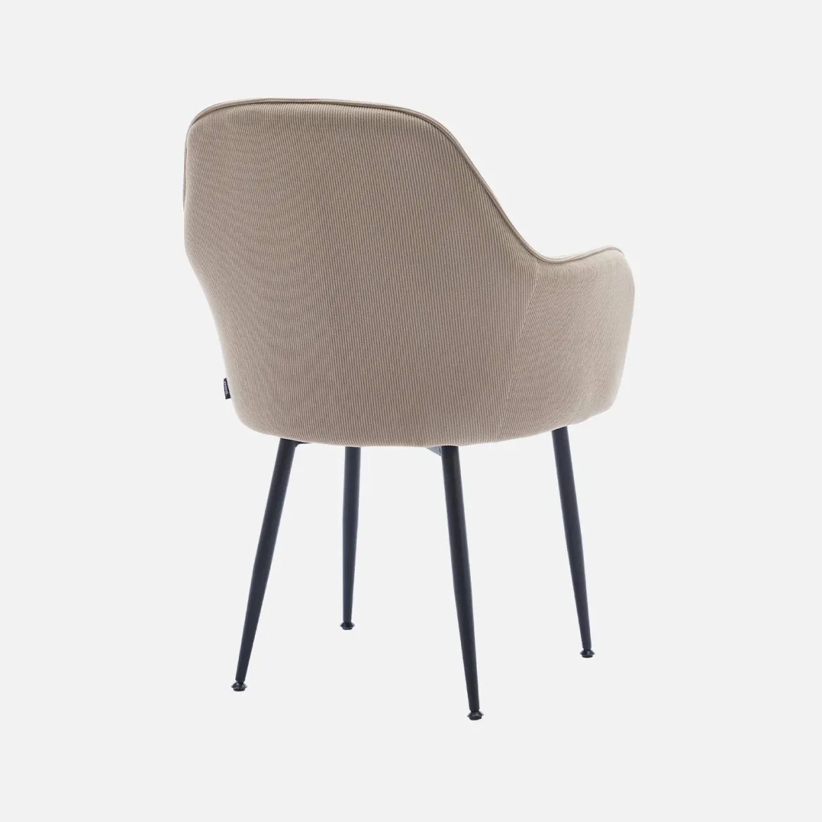 Set 2 poltrone in velluto a coste con gambe in metallo