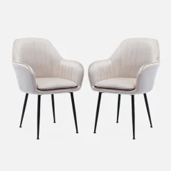 Set 2 poltrone in velluto con gambe in metallo