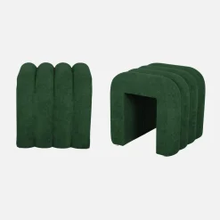 Set 2 pouf contemporanei in tessuto