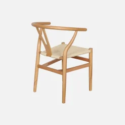 Set 2 sede in legno con seduta in corda