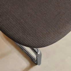 Set 2 sedie arrotondate metallo, velluto a coste e gambe cromate